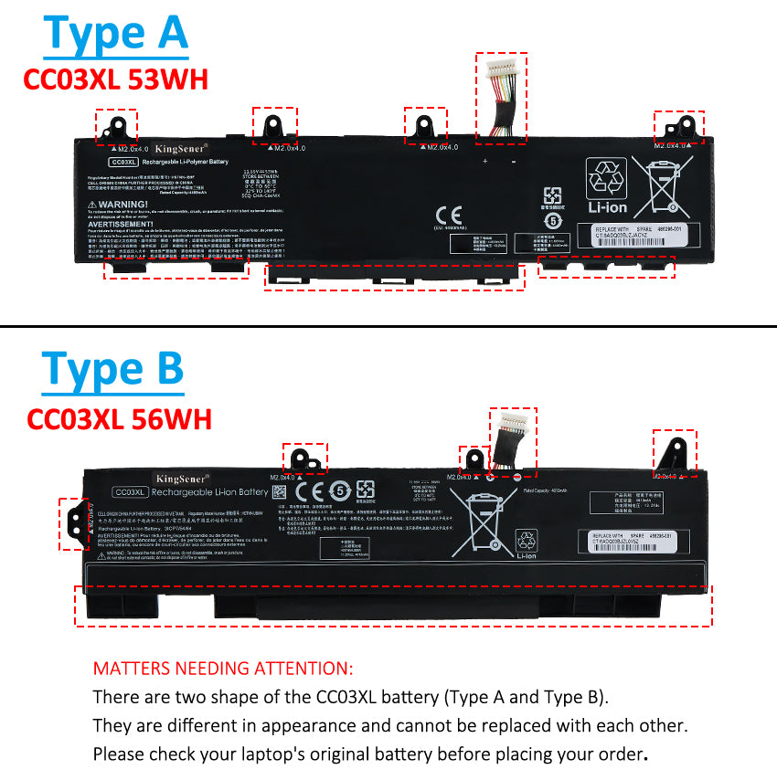 CC03XL Battery for HP EliteBook 830 835 840 845 G7 ZBook FIREFLY 14 G7 G8 MT32 MT46 — 11.55V 56Wh