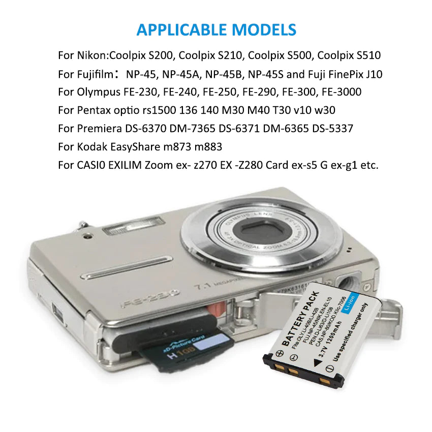 Camera-Battery-Li-42B-1200mAh