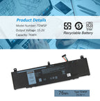 Dell-Alienware-76WH-5000mAh-TDW5P-Laptop-Battery