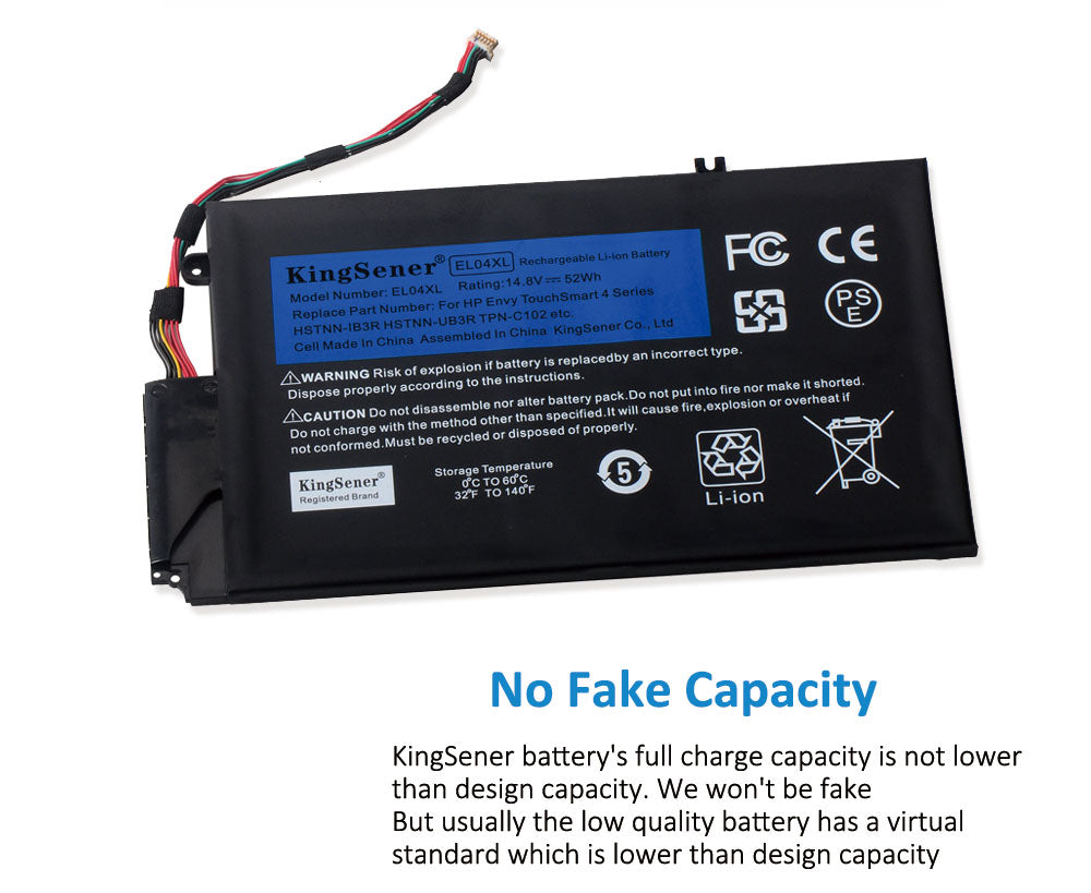 EL04XL Battery for HP ENVY 4 TouchSmart 4 Series — 14.8V 52Wh