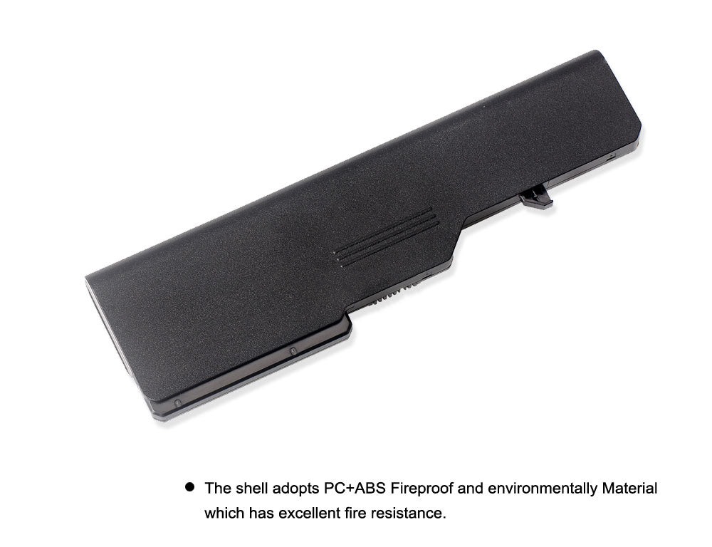 L09S6Y02 notebook battery for Lenovo G460 V360, 10.8V 48Wh, rear view highlighting certification marks and model L09L6Y02