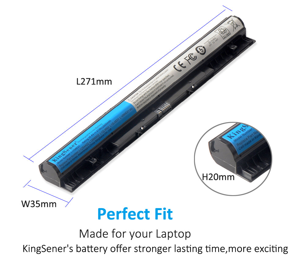 L12S4E01 L12L4A02 Battery for Lenovo G400 G500 G40 G50 Z40 Z50 — 14.4V 41Wh