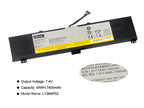 L13M4P02 rechargeable Li-Polymer battery for Lenovo Y50 series, 54Wh capacity, featuring a prominent yellow warning label.