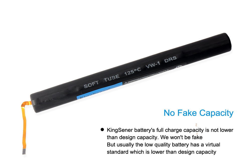 L14C3K31 tablet battery for Lenovo Yoga Tablet 2, 36Wh stable power, showing No Fake Capacity promo text.