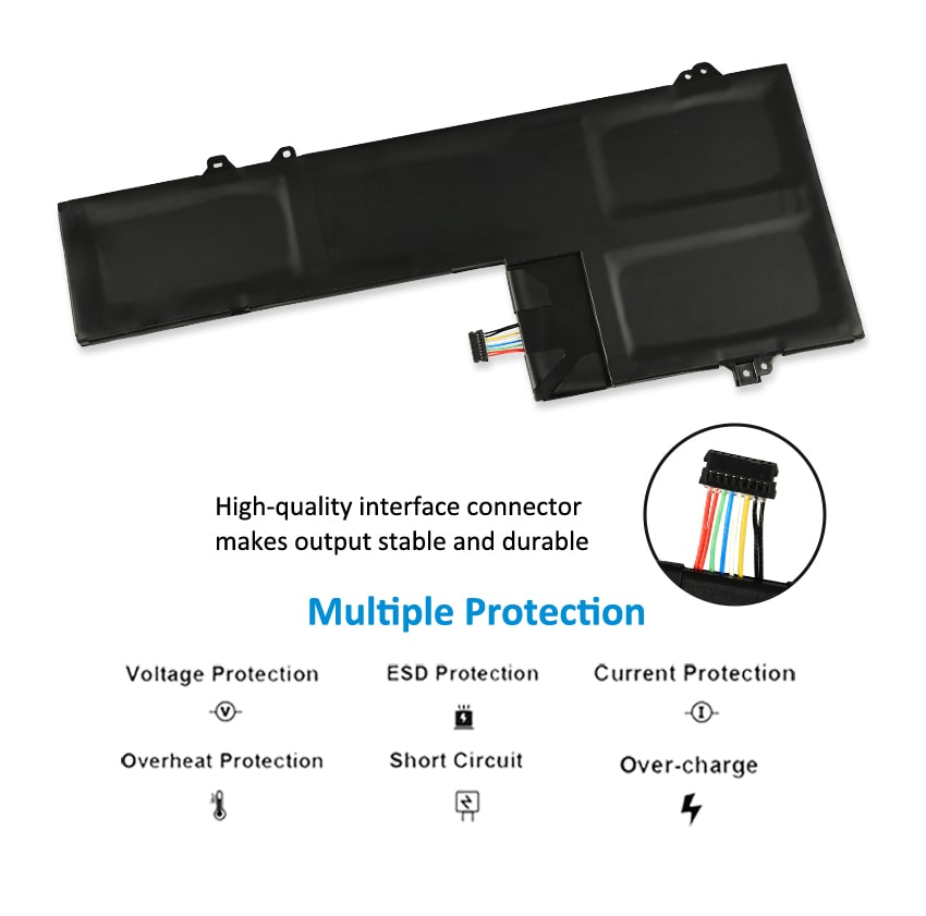 L16C4PB2 Laptop Battery for Lenovo IdeaPad, 15.2V 55Wh, showing the internal unit with black labels
