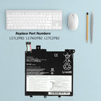 L17C2PB2 Laptop Battery for Lenovo, 7.7V 39Wh 5070mAh, showing internal unit and multi-colored connector wires