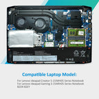 L19M3PF7 Laptop Battery for Lenovo Ideapad, 11.4V 45Wh, showing labels and blue multi-language warning box