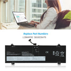L19L4PDC Laptop Battery for Lenovo Yoga, 15.36V 71Wh, showing black segments and screw hole markings