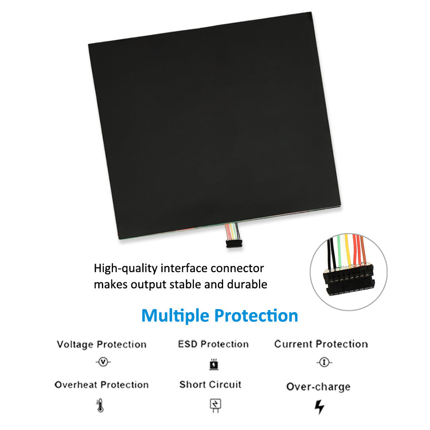 L15L4P71 Laptop Battery for Lenovo, 7.6V 40Wh 5340mAh, showing front labels and colorful connector wires