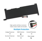 L19M2PF0 Replacement Laptop Battery for Lenovo, , side profile highlighting the slim form factor.