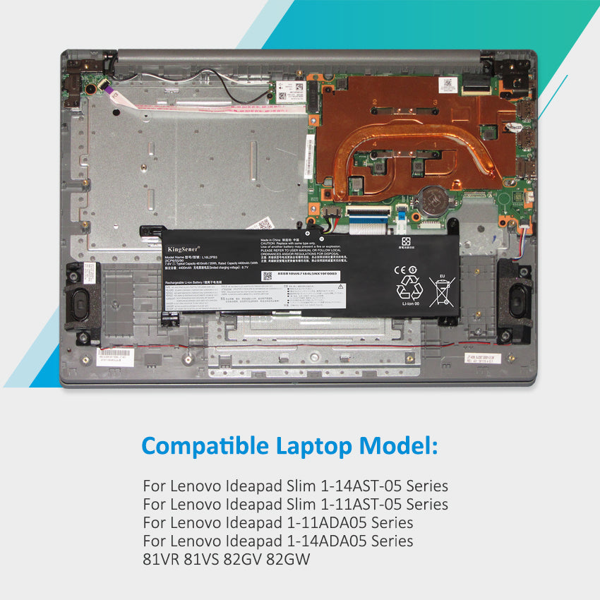 L19M2PF0 Replacement Laptop Battery for Lenovo, , angled view of the internal rechargeable battery unit.