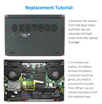 L20M3PC2 Replacement Laptop Battery for Lenovo, 3910mAh, top view of the battery showing screw holes and safety labels.