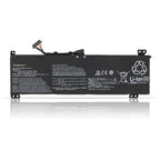 L20M3PC2 Replacement Laptop Battery for Lenovo, 3910mAh, front view of slim black internal battery with connector wires.