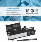 L20L3PG2 Laptop Battery for Lenovo IdeaPad, 42Wh, showing internal unit with labels and connector