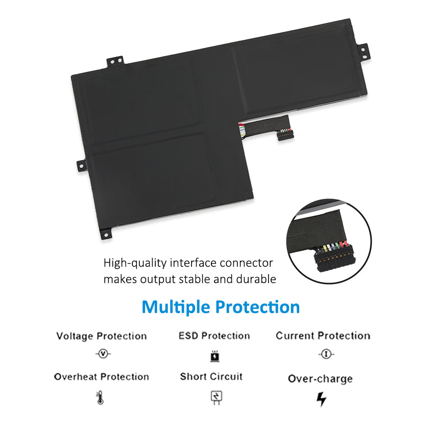 L20L3PG2 Laptop Battery for Lenovo IdeaPad, 42Wh, showing internal unit with labels and connector