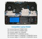 L19C4PC1 Replacement Laptop Battery for Lenovo, , side profile highlighting the slim form factor.