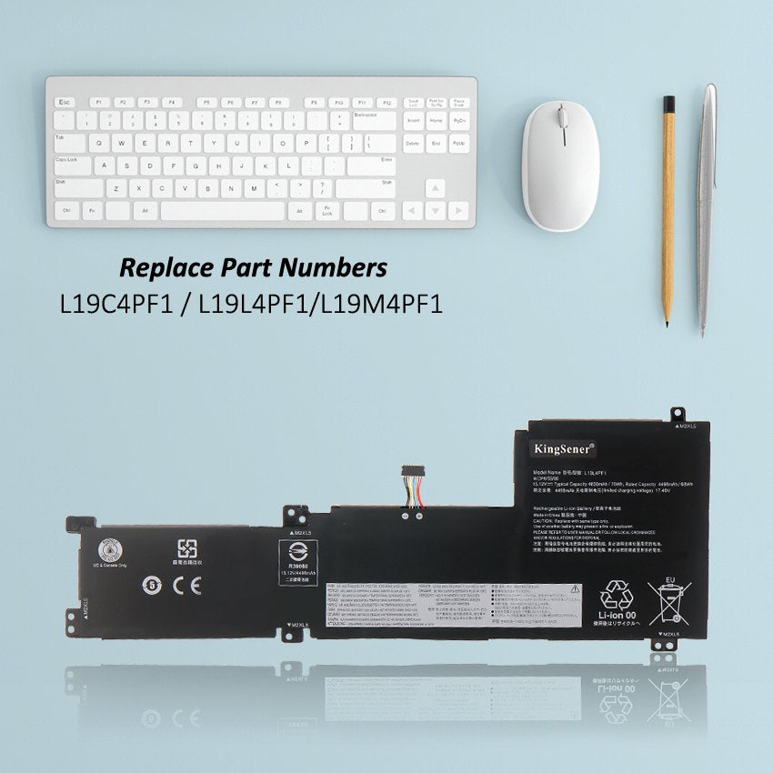 L19C4PF1 Laptop Battery for Lenovo, 15.2V 70Wh, another detailed shot of the model L19C4PF1 label