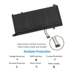 L19L3PDA Replacement Laptop Battery for Lenovo, 3907mAh, top view of the battery showing screw holes and safety labels.