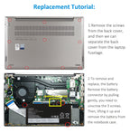 L19L3PDA Replacement Laptop Battery for Lenovo, 3907mAh, rear view showing the smooth surface and structural design.