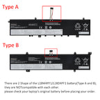 L18M4PF1 Laptop Battery for Lenovo Yoga, 69Wh 4500mAh, showing large internal unit and mounting tabs