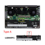 L18M4PF1 Laptop Battery for Lenovo Yoga, 69Wh 4500mAh, showing large internal unit and mounting tabs