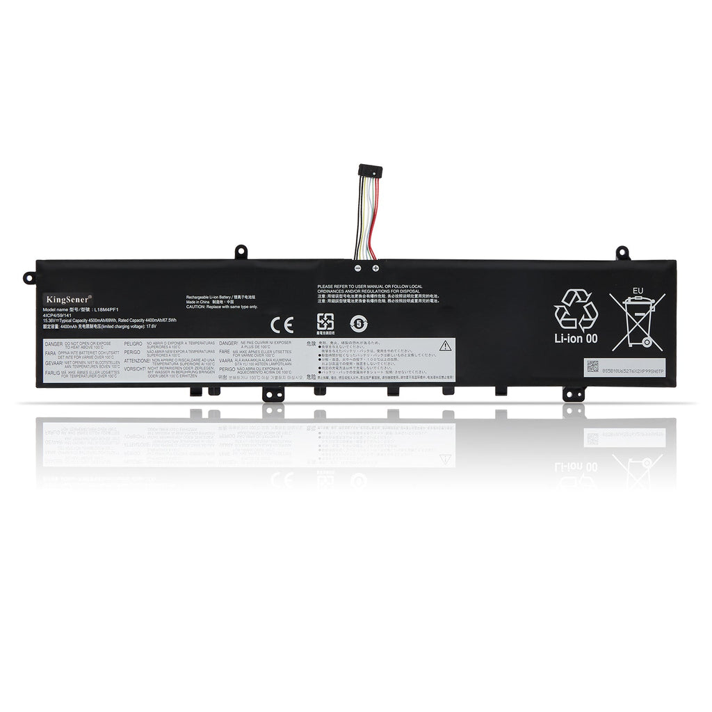 L18M4PF1 Laptop Battery for Lenovo Yoga, 69Wh 4500mAh, showing large internal unit and mounting tabs